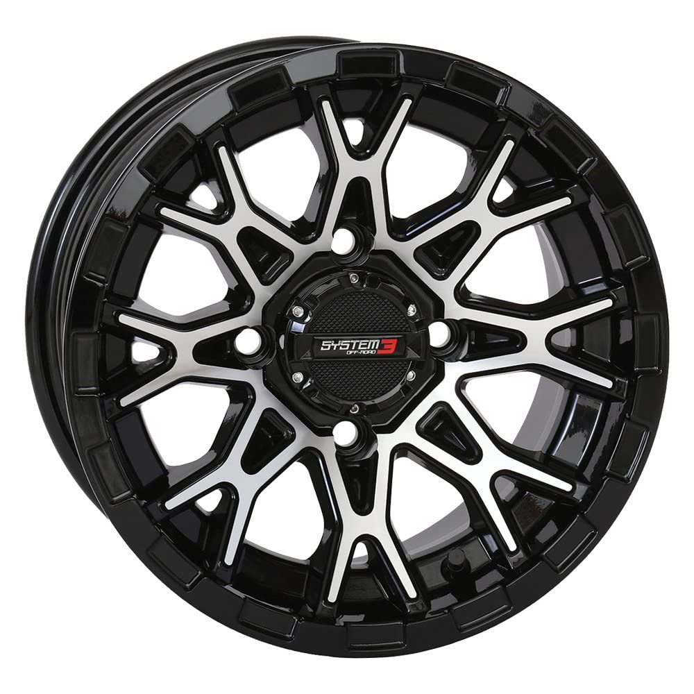 Amazon.com: System 3 ST-6 14x7 ATV/UTV Wheel - Gloss Black (4/156